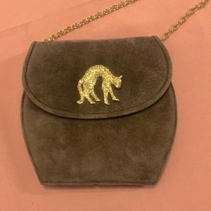 Vintage Jack Sprat Taupe Suede Purse